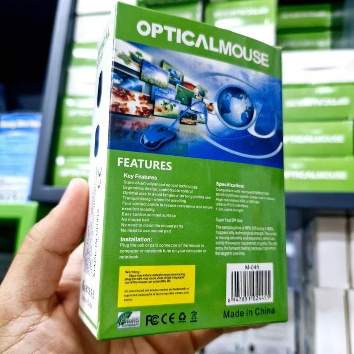 Usb girişli kablolu universal mouse | tak-çalıştır, ergonomik tasarım, tüm bilgisayarlarla uyumlu m-045