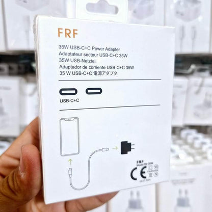 35w çift usb-c girişli ios android uyumlu hızlı şarj adaptör başlık