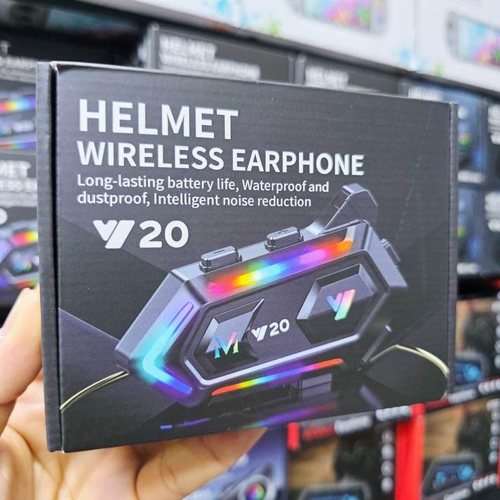 Y20 su geçirmez kask intercom 5,3v bluetoothlu stereo rgb ışıklı hd mikrofon ve müzik deneyimi