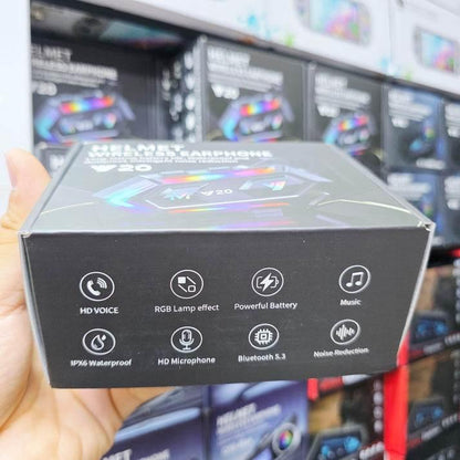 Y20 su geçirmez kask intercom 5,3v bluetoothlu stereo rgb ışıklı hd mikrofon ve müzik deneyimi