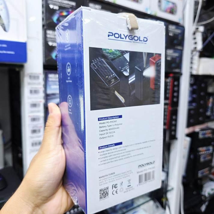 60,000 mah 2,1A 4 usb çıkışlı kendisinden kablolu powerbank pg-pw260