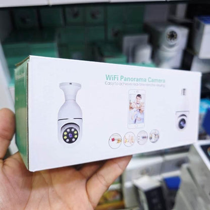Wifi panorama camera mikrofonlu 360 derece döner led ışıklı gece görüşlü full hd ampul kamera