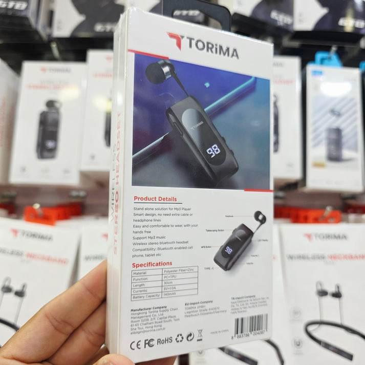 Makaralı tek kulaklık mikrofonlu led göstergeli 20saat konuşma süreli stereo bluetooth kulaklık