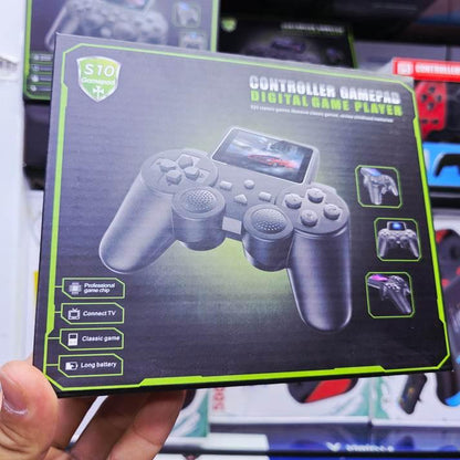 Dahili renkli ekranlı 500 retro oyunlu şarjlı kablosuz oyun konsulu S10