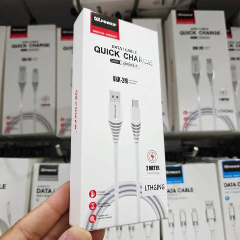 2 metre usb 2,4A hızlı veri aktarım ve şarj kablosu