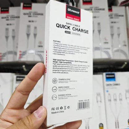 2 metre usb 2,4A hızlı veri aktarım ve şarj kablosu