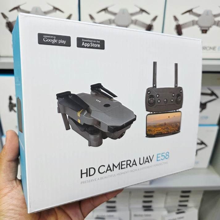 E58 4k Hd Kamerali Fly More Combo Drone Otomatik Kalkis Inis Sabit Durma ozellikli telefon yerleştirilebilir kumandalı