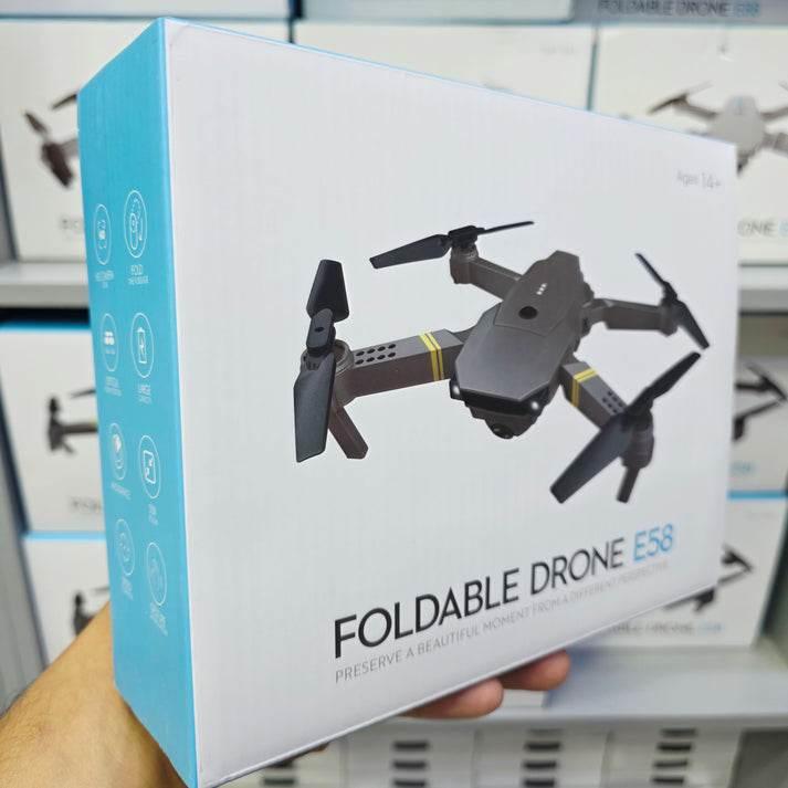 E58 4k Hd Kamerali Fly More Combo Drone Otomatik Kalkis Inis Sabit Durma ozellikli telefon yerleştirilebilir kumandalı