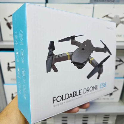 E58 4k Hd Kamerali Fly More Combo Drone Otomatik Kalkis Inis Sabit Durma ozellikli telefon yerleştirilebilir kumandalı