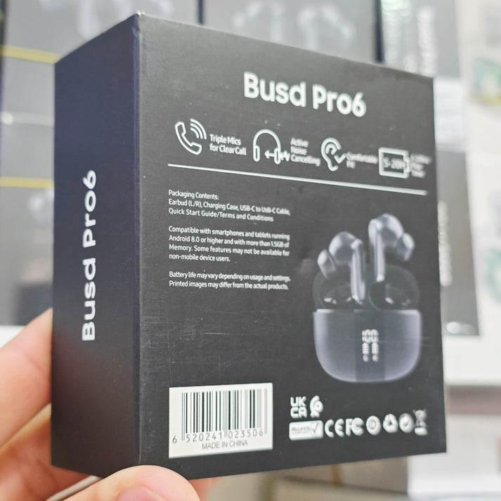 buds pro6 kulak içi 5,3v stereo mikrofonlu kulak içi dokunmatik bluetooth kulaklık
