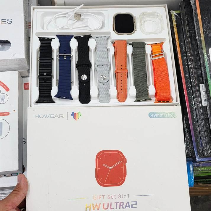 HW ultra2 49mm 7 kordonlu ve kılıflı yapay zeka destekli ios android uyumlu akıllı saat