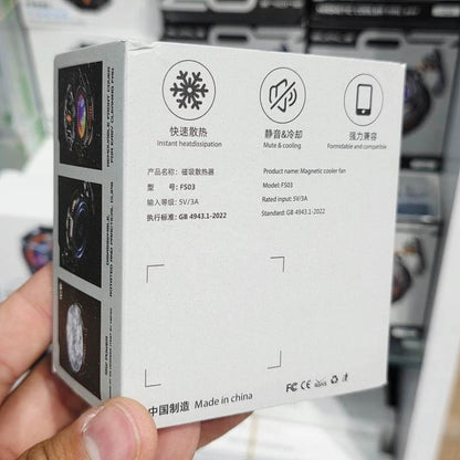 Fs03 15w magnetik telefon soğutucu | rgb ışıklı radyatör fan | mıknatıslı hızlı soğutma fanı | oyun için ultra sessiz