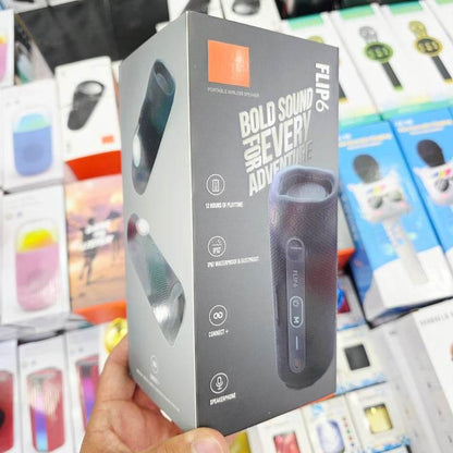 Flip6 12 saat pil ömürlü suya dayanıklı mikrofonlu typeC şarj edilebilr taşınabilir bluetooth hoparlör