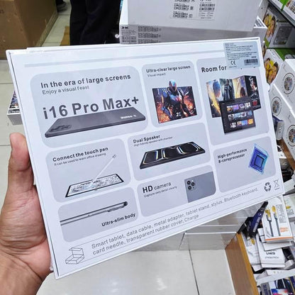 İ16 pro max+ slim akıllı tablet wifi bluetooth klavye şarj aleti içinde 16 ram 1tb hafıza - G6D