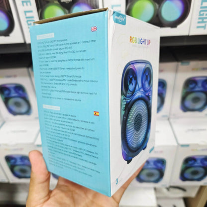 Gts-2166 rgb ışıklı 3 inç fm radio usb hafıza kart destekli 5W kablosuz Bluetooth hoparlör