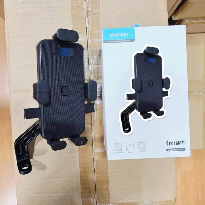 cm18mt motosiklet telefon tutucu aynaya takılan one touch otomatik kilitleme, 360° döner, suya dayanıklı ve güçlü sabitleme kolay kullanım
