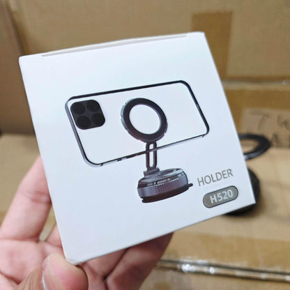 H520 vantuz emişli magnetik magsafeli telefon tutucu 360 derece döner ayarlanabilir açılı araç içi telefon tutucu
