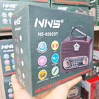 Nns ns-8092BT nostajli radyo retro wirless bluetooth hoparlör tws usb/tf destekli şarj edilebilir 18650 mah hoparlör