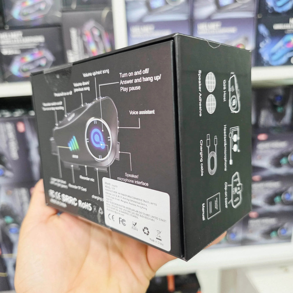 Q28 1080P kameralı Intercom +32GB SD Kartlı Bluetooth Motorsiklet Kask Kulaklığı İnterkom su geçirmez - G6O