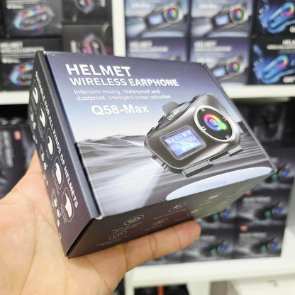 Q58 Max Kablosuz Motosiklet İnterkom Kulaklık Gürültü Engelleme, radyolu 2 Sürücü için 500M İçinde canlı telsiz Konuşur 5,3v bluetooth su geçirmez - G6P