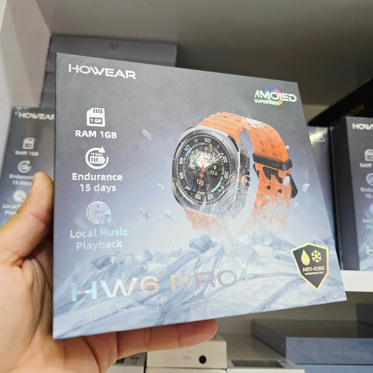 Hw6 pro plus amoled ekranlı 1gb ram 3 kordonlu ios android uyumlu akıllı saat