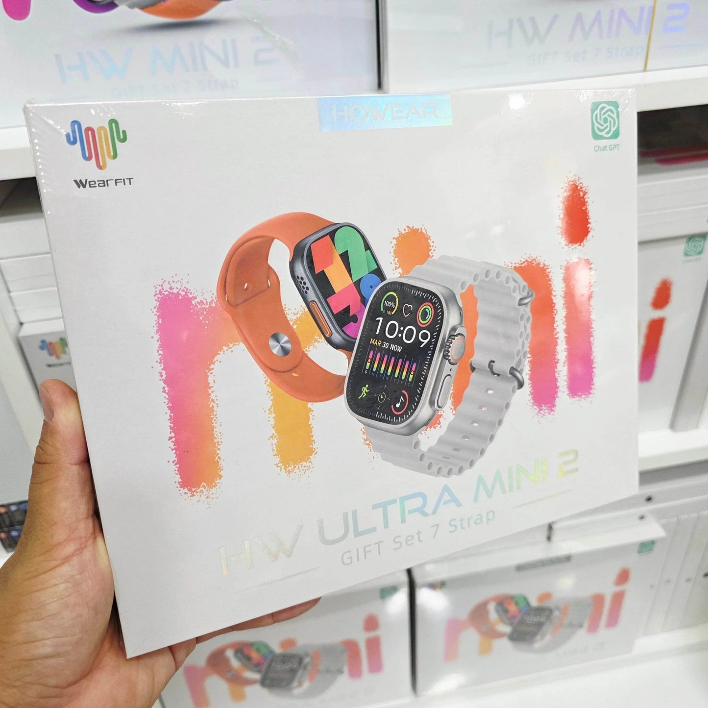 Hw ultra mini 2 41mm 1,75inç ekranlı 7 kordonlu ios android uyumlu akıllı saat