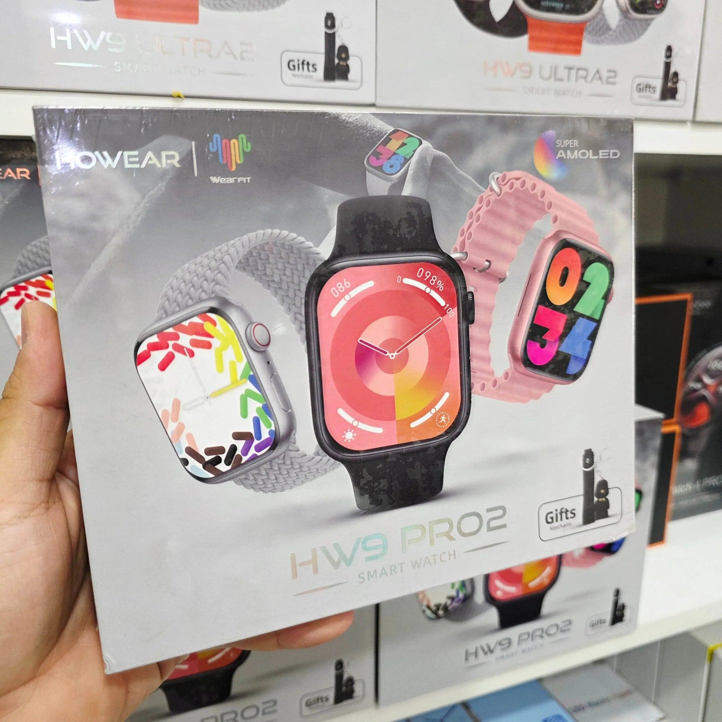Hw9 pro2 amoled ekranlı 45mm anahtarlık hediyeli ios android uyumlu akıllı saat