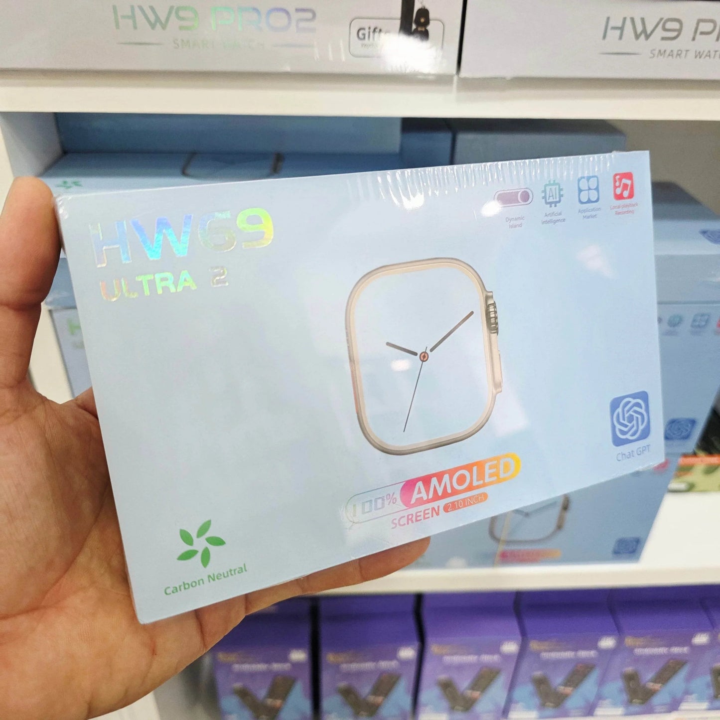 Hw69 ulta2 49mm 2,1 inç amoled ekranlı ios android uyumlu akıllı saat