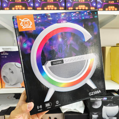 G Kablosuz Şarj Cihazı ve Disko Işığı RGB Rable lampa bluetooth Hoparlör
