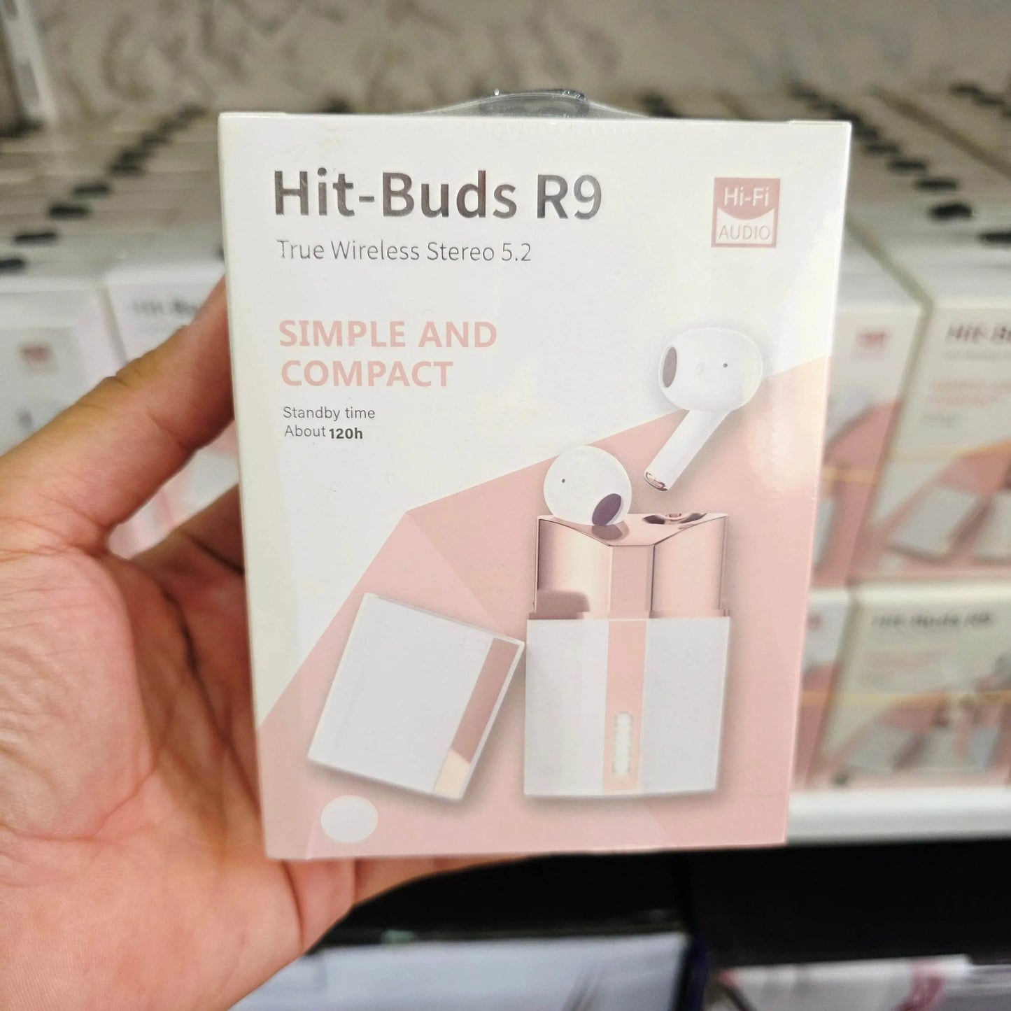 Hit buds r9 5,2v kulak içi mikrofonlu, kızlar için ruj şekli bluetooth kulaklık