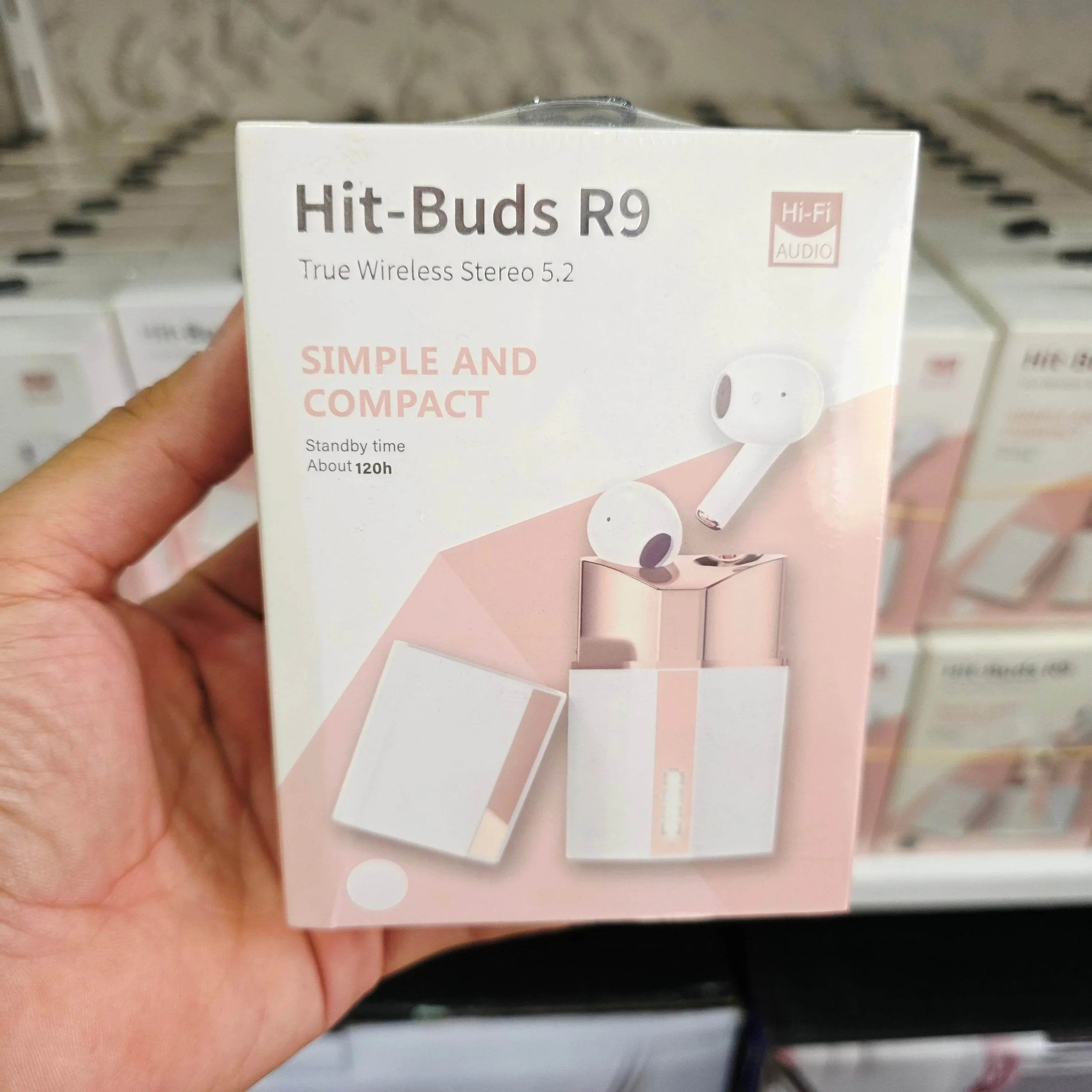 Hit buds r9 5,2v kulak içi mikrofonlu, kızlar için ruj şekli bluetooth kulaklık