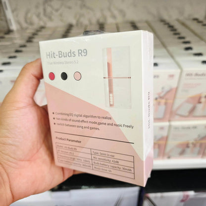 Hit buds r9 5,2v kulak içi mikrofonlu, kızlar için ruj şekli bluetooth kulaklık