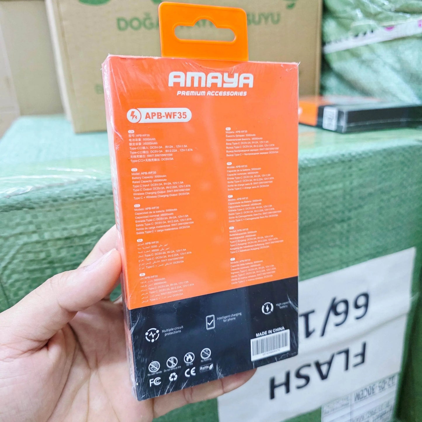 Ultra ince 5000 mah magsafeli 7,5mm batterypack 20w pd 15w wirless kablosuz şarj aleti powerbank wf35