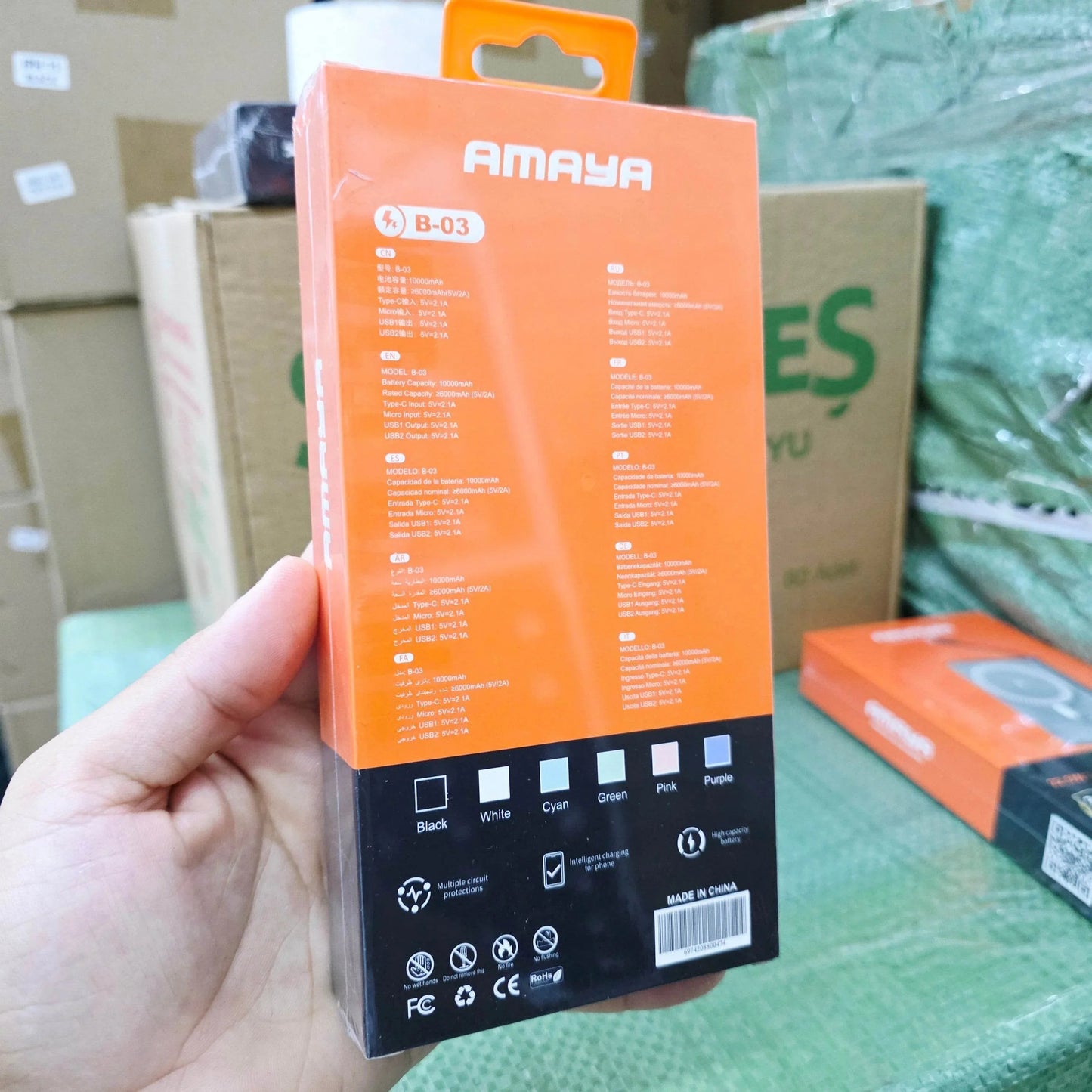 10000 mah ince 16mm uçak seyahati için uygun çift usb çıkışlı powerbank b03