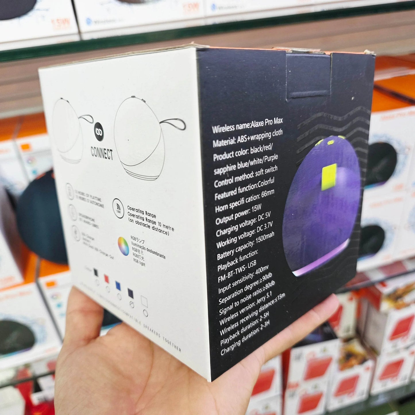 Alexa pro max ev masaüstü kablosuz taşınabilir LED rgb ışıklı 10 metre menzilli suya dayanıklı 12 saat pil ömürlü şarj edilebilir 15W 5,1v bluetooth hoparlör