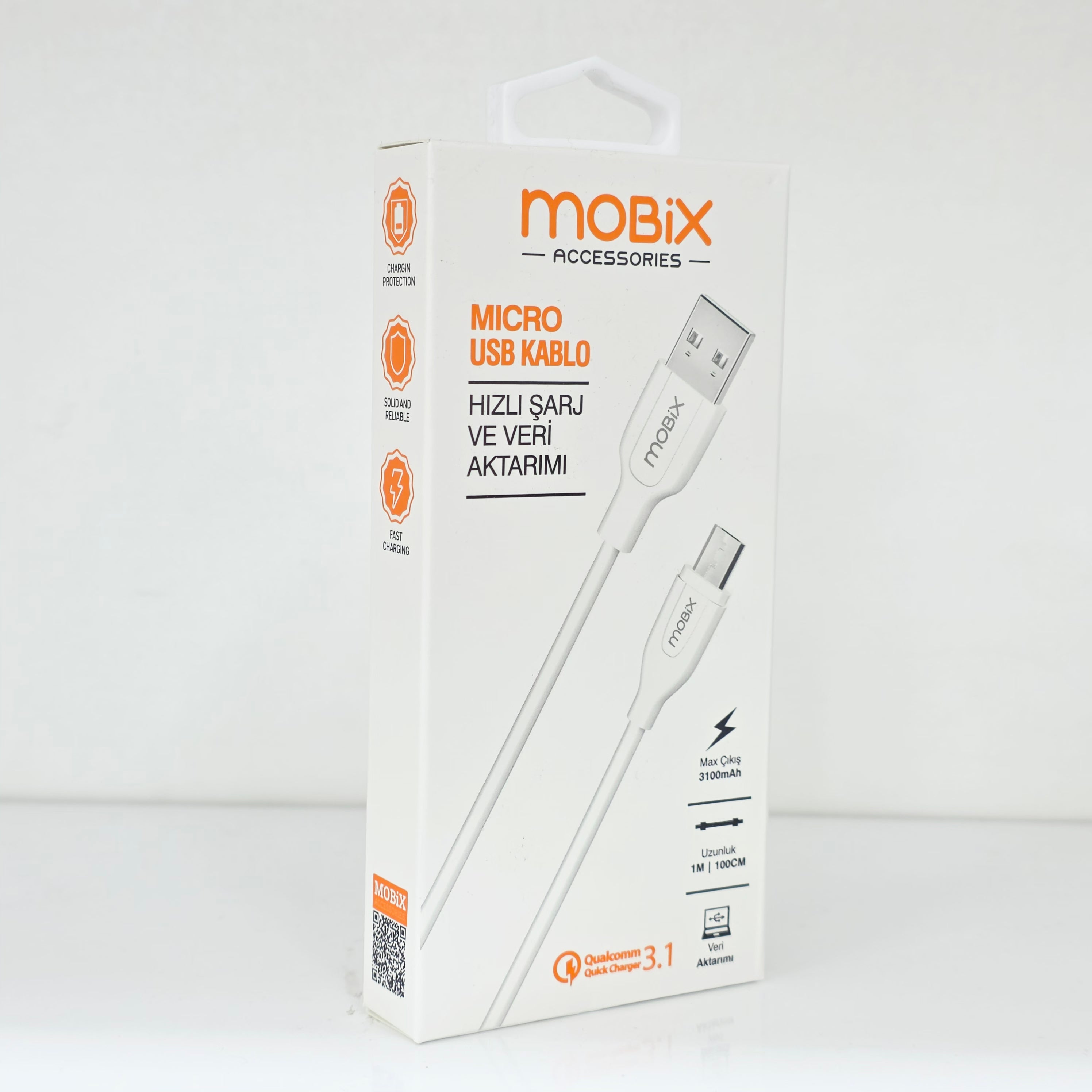 3.1A Usb şarj ve veri aktarım kablo 1 metre