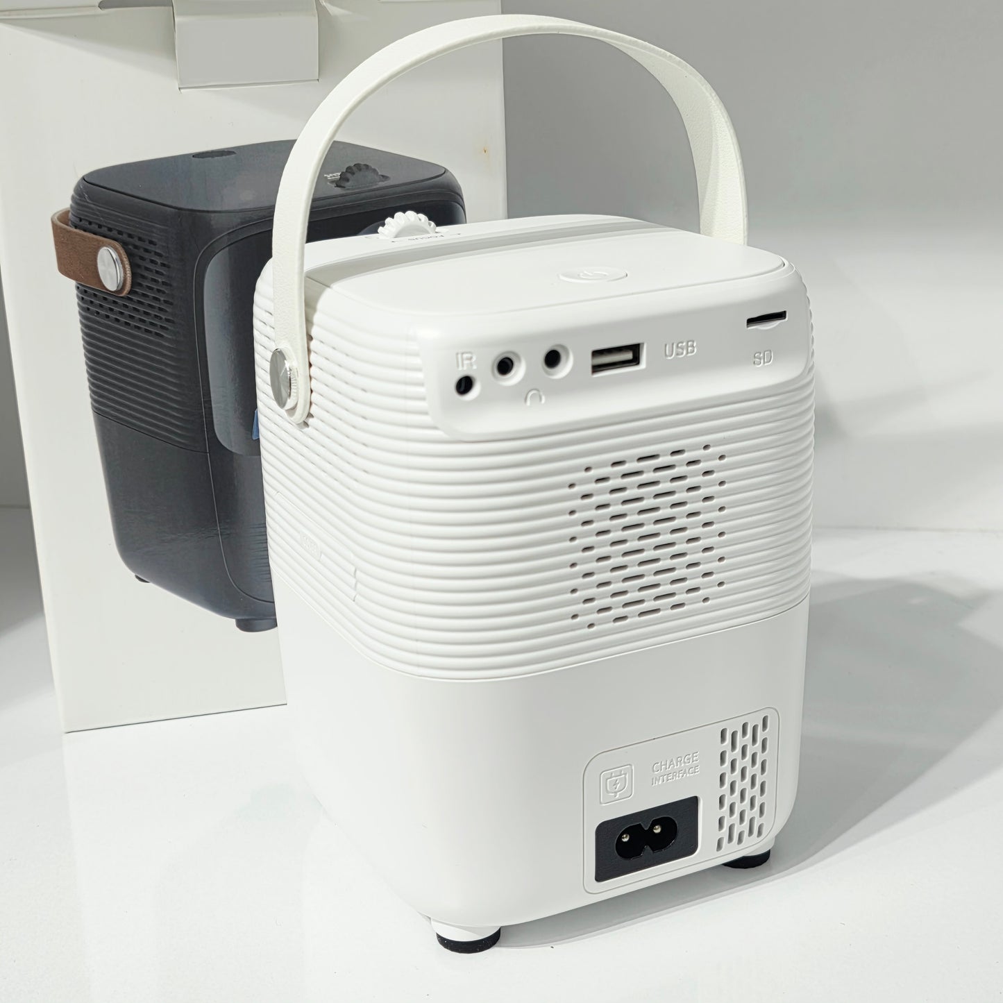 Masa üstü şarjlı projeksiyon Led wifi 5G hd, Usb ve sd kart destekli, kulaklık girişli