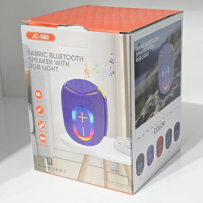 RGB Işıklı Taşınabilir Bluetooth Hoparlör, Usb Sd kart destekli JC-580