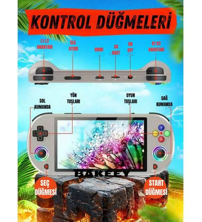 Sjgam M22 Pro Retro Oyun Konsolu 5,0 ''ıps Ekran Dahili 20000+ Oyun Emülatörleri Rgb LED Joystick