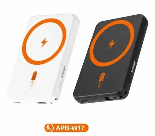 22,5W 5000 mah magsafeli batterypack typec ve usb çıkışlı 15w hızlı şarj destekli powerbank w17