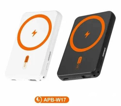 22,5W 5000 mah magsafeli batterypack typec ve usb çıkışlı 15w hızlı şarj destekli powerbank w17