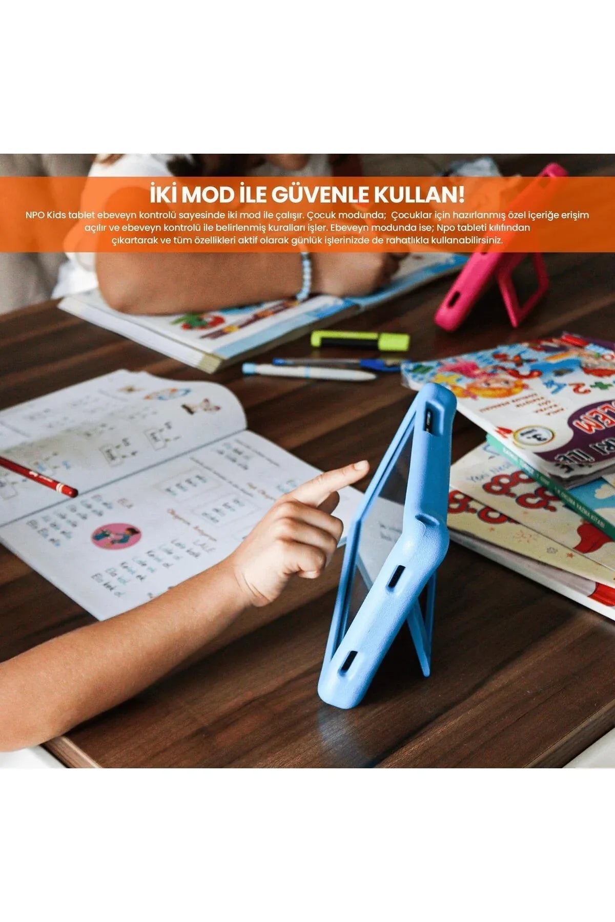 Ccıt 7" kids tablet & kulaklık seti - 4gb ram, 128gb hafıza, android 10, zoom destekli, çocuklara özel eğitim tableti