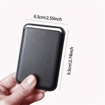 Magsafe uyumlu deri kartlık | telefon arkasına mıknatıslı yapışan cüzdan | iphone ile uyumlu şık ve ince tasarım