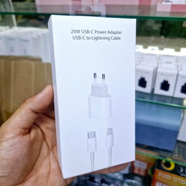 20w typec çıkışlı başlık ve 1m typeC lightning kablo şarj seti