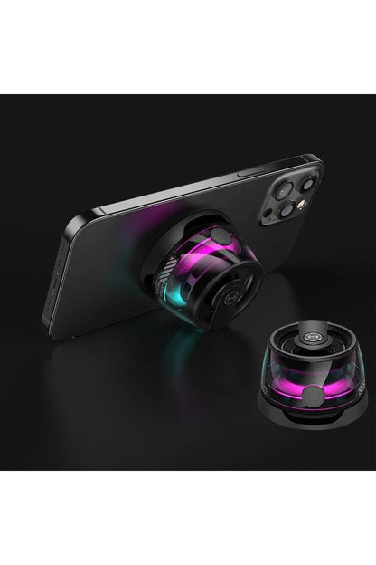 Magnetik mini hoparlör telefon arkasına yapışan wireless speaker d39