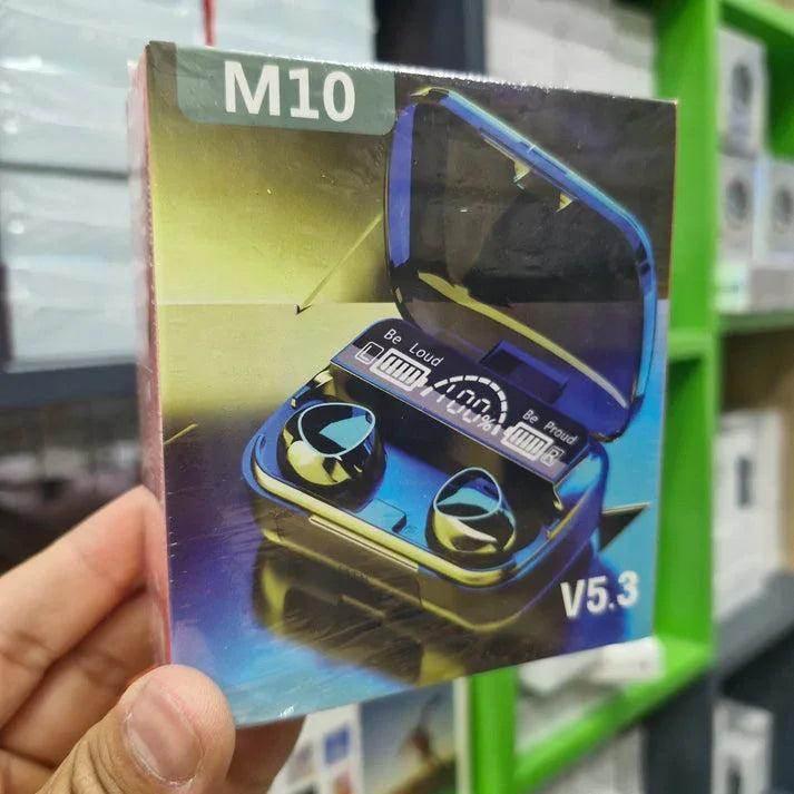 M10 led göstergeli su geçirmez kulak içi dokunmatik bluetooth kulaklık