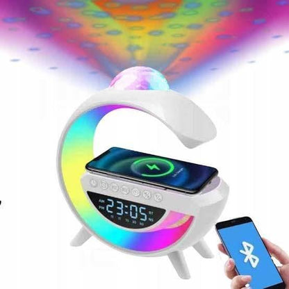 G Kablosuz Şarj Cihazı ve Disko Işığı RGB Rable lampa bluetooth Hoparlör