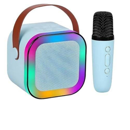Tek karaoke mikrofonlu ışıklı bluetooth hoparlör k12 - H2E