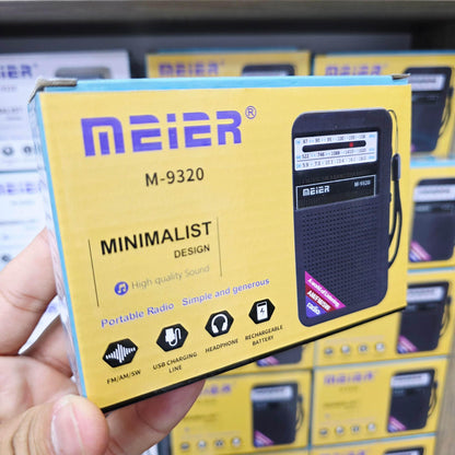 Meier m-9320 minimalist cep radyo fm/am/sw usb sarj edilebilir kulaklık takılabilir