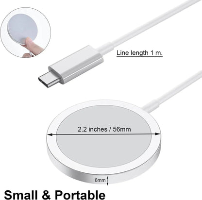 Magsafe kablosuz 15w hızlı wireless manyetik 1m typec şarj aygıtı